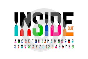 Inside out font