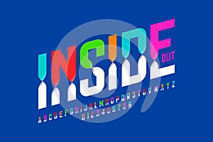 Inside out font