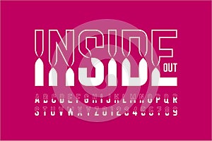 Inside out font