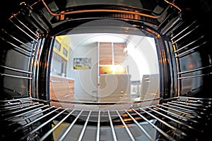 Inside oven