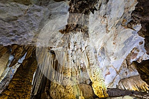 Inside Paradise Cave Thien Duong Cave, Ke Bang National Park, Vietnam