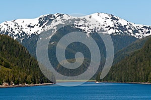 Inside Passage Along the Alaskan Mountain Range