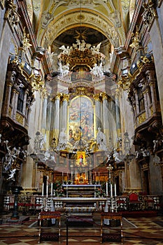 Inside Peterskirche in Vienna