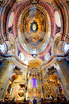 Inside Peterskirche in Vienna