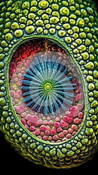 Inside a Plant Cell: A Vivid View of Chloroplasts under an Electron Microscope . photo