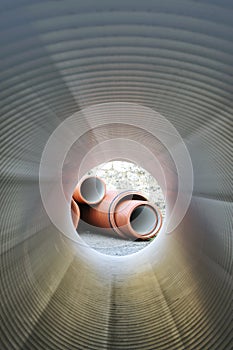 Inside of plumbing tube