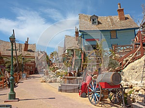 Inside Popey Village, a tourist attraction in Malta