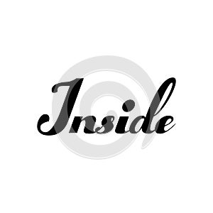 Inside Poster Logo calligraphy Lettering Typograph