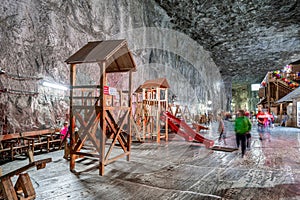 Inside the Praid salt mine in Harghita, Romania