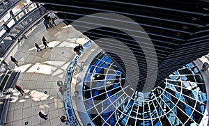 Inside Reichstag dome