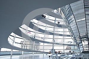 Inside the Reichstag dome