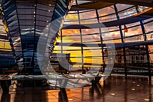 Inside Reichstag dome