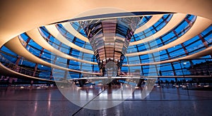 Inside Reichstag dome
