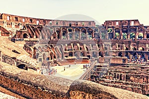 Inside of the Roman Coliseum