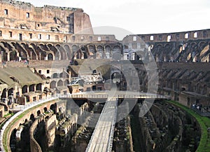 Inside roman colosseum rome photo