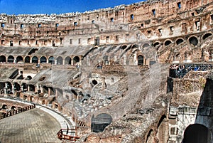 Inside of Rome Colosseum