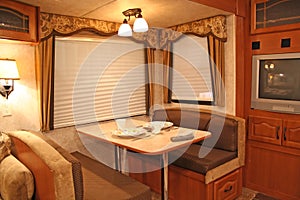 Inside RV - dining