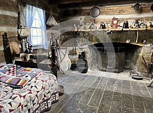 Inside an 1800âs Recreated Home in Spring Mill State Park photo