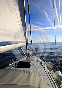 Inside sailboat