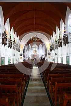 Inside of Santhome Basilica Church at India