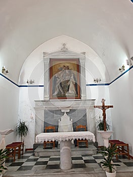 Inside of Santorini church