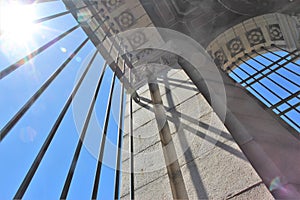 The inside of Sather Tower