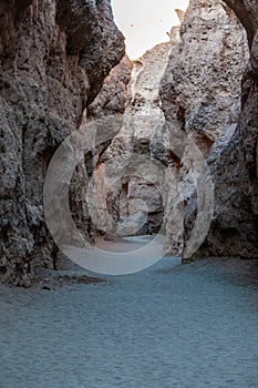 Inside Sesriem canyon in Namibia