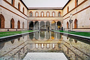 Inside of the Sforzesco Castle