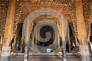 Inside the Shwenandaw Monastery in Mandalay