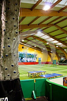 Inside a sport centre