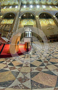 Inside of St Peter and St Pauls Cathedral at Pecs, Hungarry