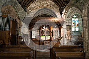 Inside St Petroc Church Lydford photo