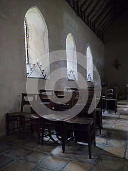 Inside St Stephens Chapel Barn chairs light windows special