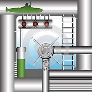 Inside the submarine