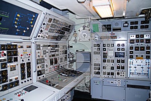Inside a submarine