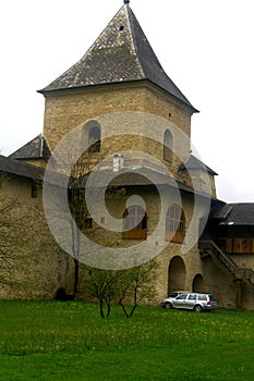 Inside Sucevita Monastery, Moldavia, Romania