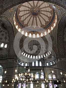 Inside Sultan Ahmed Mosque