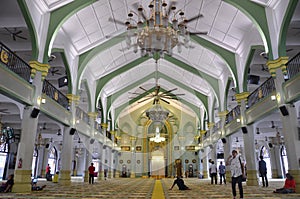 Inside of Sultan Mosque Singapore