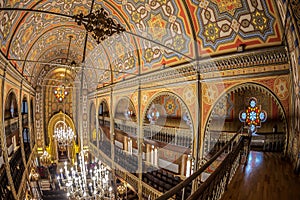 Inside of the synagogue Choral Temple, Bucharest, Romania