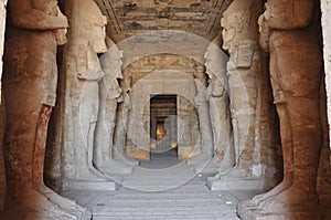 Inside the temple of Abu Simbel