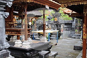 Inside a temple complex around Tanah Lot complex in Bali