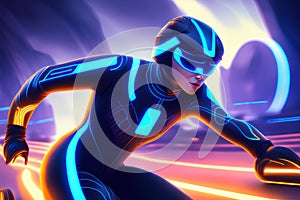 Inside the Tron, Generative AI Illustration