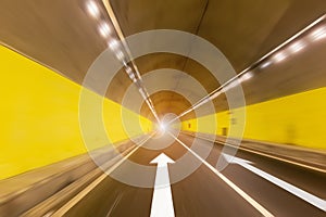 Inside tunnel motion blur