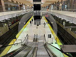 Inside Underground Embarcadero Metro Station