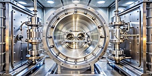 Inside vacuum chamber of magnetron sputtering system AI-Generated Content