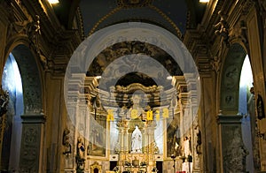 Inside very old classical christian church