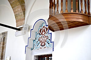 inside view of ali pasha mosque in ohrid, macedonia