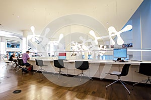 Inside view of Amsterdam Central Library