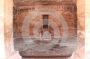 Inside view of badami cave temples, Karnataka, India