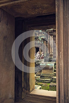 Inside view of Banteay Srey.Cambodia